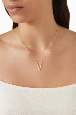 Buy KHAILO SILVER Gold Layered V Necklace in Rose gold plated Sterling Silver For Women Online Ounass Saudi