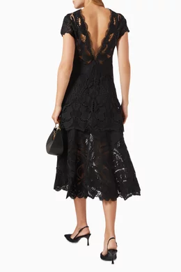 knee length dresses for ladies Jonathan Simkhai Ruth Lace Bustier Midi Dress main image 1