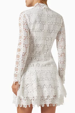 Buy Simkhai White Joy Guipure Mini Dress in Lace For Women Online | Ounass  Saudi