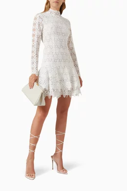 style white lace dress Boho Elegant White Lace Maxi Dress White / XL main image 0