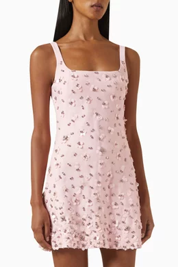 Buy Simkhai Pink Ziva Embellished Mini Dress For Women Online | Ounass Saudi