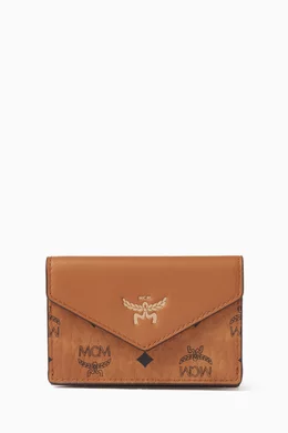 Buy MCM Brown Small Trifold Wallet in Visetos For Women Online Ounass Saudi