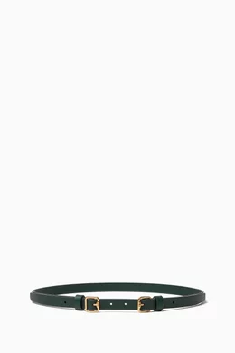 Buy Burberry Green Double B Belt in Leather For Women Online Ounass Saudi