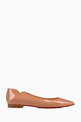 Louboutin nude flats on sale