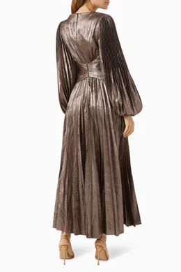 knee length dresses for ladies Vintage Thermal Midi Dress in Bone S main image 0