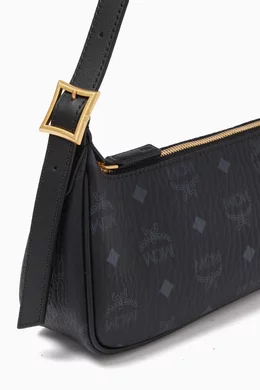 Buy MCM Black Small Aren Shoulder Bag in Visetos For Women Online Ounass Saudi