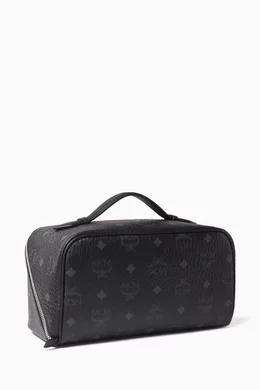 Buy MCM Black Ottomar Toiletry Bag in Visetos For Men Online Ounass Saudi