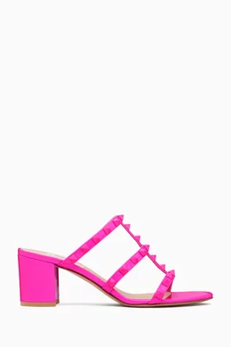 Valentino rockstud sandals pink online