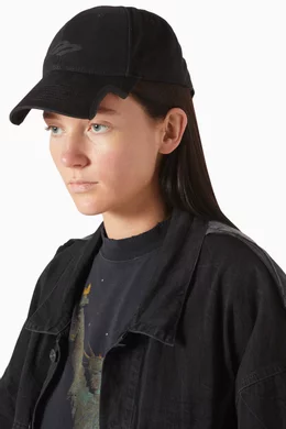 Buy Balenciaga Black Unisex 3B Stencil Cap in Cotton Drill