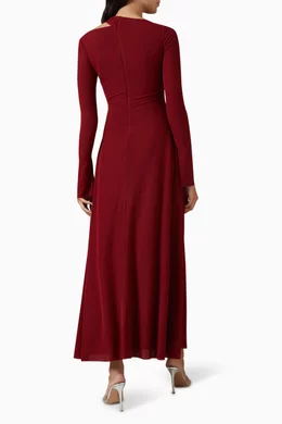 strapless open back dress Mermaid Halter Red Velvet Party Dress Long Prom Dress P879  PreppyDress