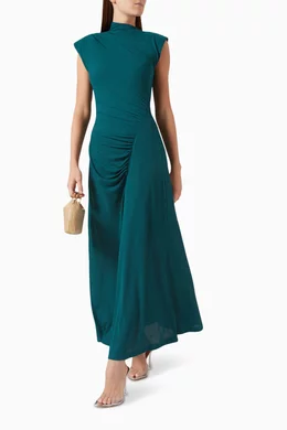 Buy CHATS by C.DAM Green Amber Maxi Dress in Jersey For Women Online |  Ounass Saudi