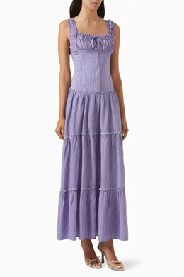 knee length dresses for ladies Christabelle Ruffle Maxi Dress main image 1