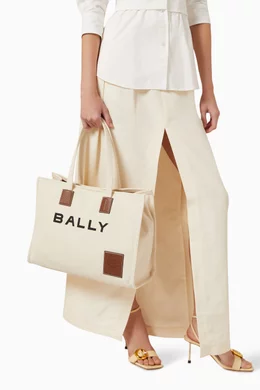 【送料&関税込】Bally East/west Akelei Canvas Tote Bally East/west Akelei Canvas Tote | italist