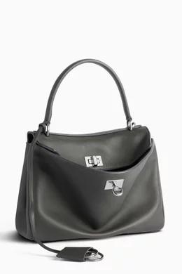 Buy Balenciaga Grey Mini Rodeo Handbag in Calfskin For Women