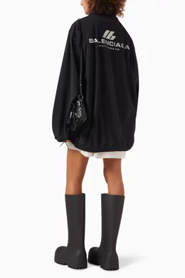 ブルゾン Balenciaga Balenciaga Shrunk Activewear Black Stretch Nylon Balenciaga Shrunk Activewear Black Stretch Nylon Windbreaker