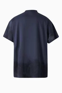 Buy Balenciaga Blue Unisex 3B Stencil Oversized T-shirt in Cotton