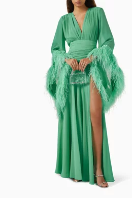 green dress reformation Reformation pre-owned green halterneck dress - size UK 14