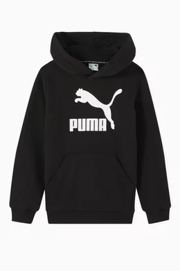 Buy Puma Black Classic Logo Hoodie in Cotton For Boys Online Ounass Saudi