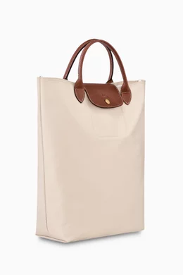 Buy Longchamp Neutral Medium Le Pliage Tote Bag in Canvas For Women Online Ounass Saudi