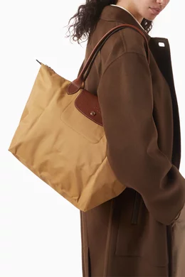 Buy Longchamp Brown Large Le Pliage Original Tote Bag in Canvas