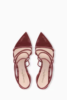 Buy Gianvito Rossi Red Ettie 105 Sandals in Nappa For Women