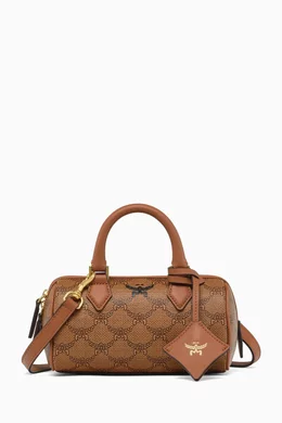 Buy MCM Brown Mini Ella Boston Bag For Women Online Ounass Saudi
