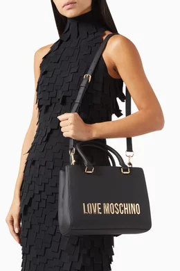 Buy Love Moschino Black Bold Love Shoulder Bag in Faux Leather For Women Online Ounass Saudi