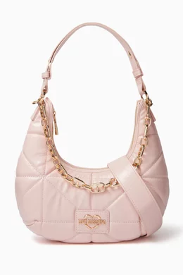 Buy Love Moschino Pink Geometric Quilted Shoulder Bag in Faux Leather For Women Online Ounass Saudi