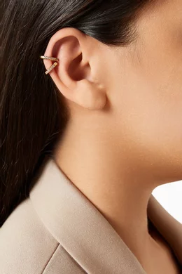 Buy Ferragamo Yellow Gancini Crystal Hoop Earrings in Brass For Women Online Ounass Saudi