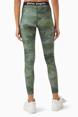 Buy Palm Angels Multicolour Logo Camo print Leggings For Women Online Ounass Saudi