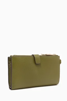Michael kors olive green wallet clearance
