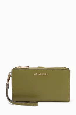 Olive green mk wallet 2025