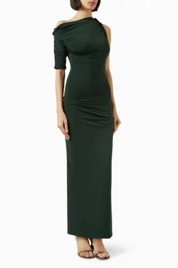 Buy Jacquemus Green La Robe Drapeado Dress in Viscose Blend For Women  Online | Ounass Saudi