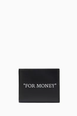 Buy Off White Black For Money Bifold Wallet in Leather For Men Online Ounass Saudi