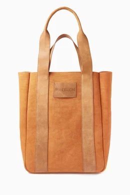 Buy JW Anderson Brown Workwear Cabas Tote Bag in Cotton Leather For Men Online Ounass Saudi