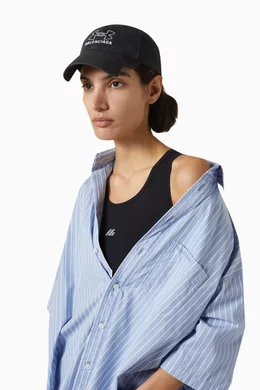 Buy Balenciaga Black x Under Armour® Unisex Cap in Cotton-drill
