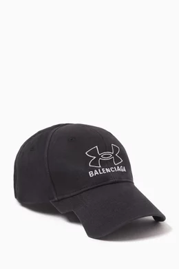 帽子 balenciaga under armour Buy Balenciaga Black x Under Armour® Molded Cap in Nylon For