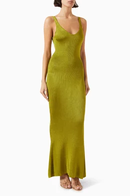 Buy Savannah Morrow Green Bruna Mermaid Maxi Dress in Viscose Knit For  Women Online | Ounass Saudi