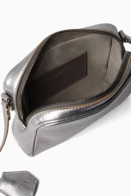 Buy Brunello Cucinelli Silver Boston Crossbody Bag in
