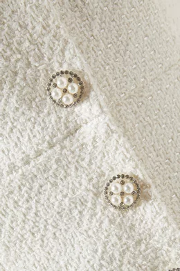 Buy Self-Portrait Neutral Sleeveless Midi Dress in Tinsel Boucle For Women  Online | Ounass Saudi