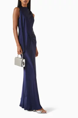 chinese dress ladies Veradis Strapless Scarf Maxi Dress Navy