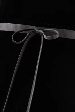 Buy SAINT LAURENT Black Open-back Skater Mini Dress in Velvet For