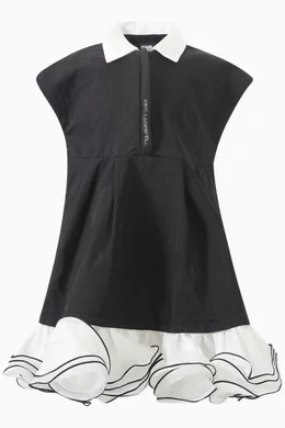 Buy Karl Lagerfeld Kids Black Ruffle Dress For Girls Online Ounass Saudi