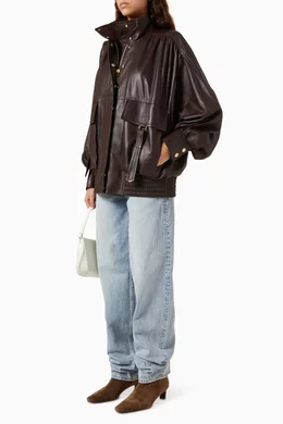 Zimmermann leather jacket on sale