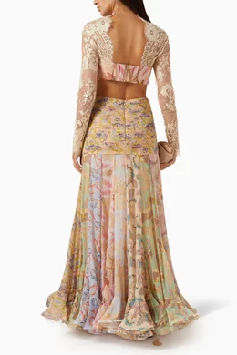 Buy Zimmermann Multicolour Eden Flounce Maxi Dress in Silk For Women Online  | Ounass Saudi
