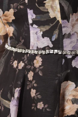 zimmermann eden floral silk gathered midi dress ZIMMERMANN Gathered Floral-Print Cotton-Gauze Midi Dress