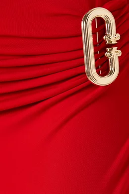 Buy Casablanca Red Sleeveless Slit Maxi Dress in Crepe Jersey For Women  Online | Ounass Saudi