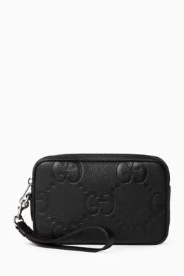 Buy Gucci Black Small Zip Pouch in Jumbo GG Leather For Men Online Ounass Saudi