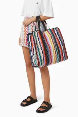 Buy Missoni Multicolour Riverbero Home Tote Bag in Cotton For Men