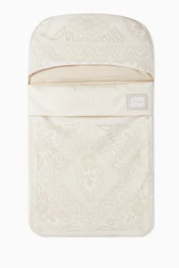 Buy Dolce Gabbana Multicolour Lace print Sleeping Bag in Cotton For Baby Girls Online Ounass Saudi